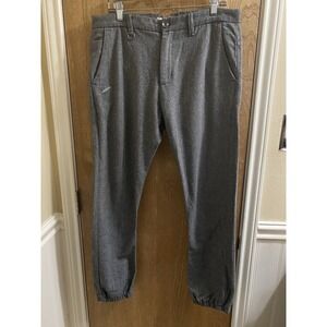 Publish Legacy Men's Herringbone Gray Joggers Chino Pants Cotton Size 34